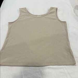 Classic Elements Ribbed Tank Top - Cream